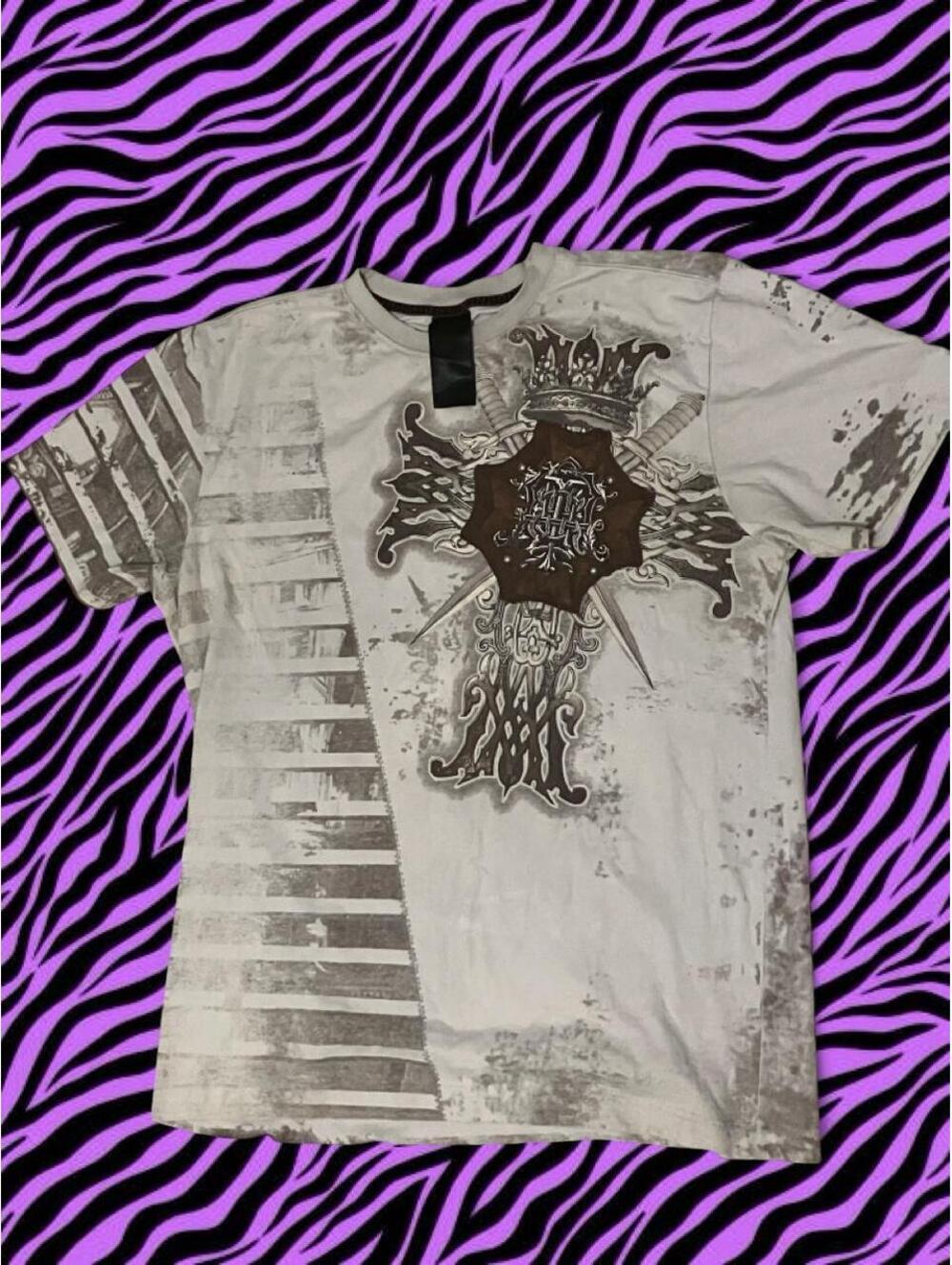 SICKK Raw Blue Y2K Affliction Style Graphic Tee